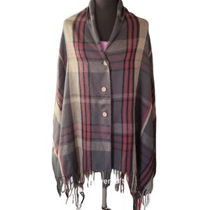 Plaid fringe trim wrap